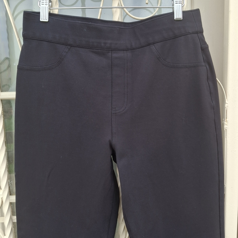 SPANX The Perfect Cropped Flare Black Ponte Pants 20260R   Women Size Large - Picture 6 of 16
